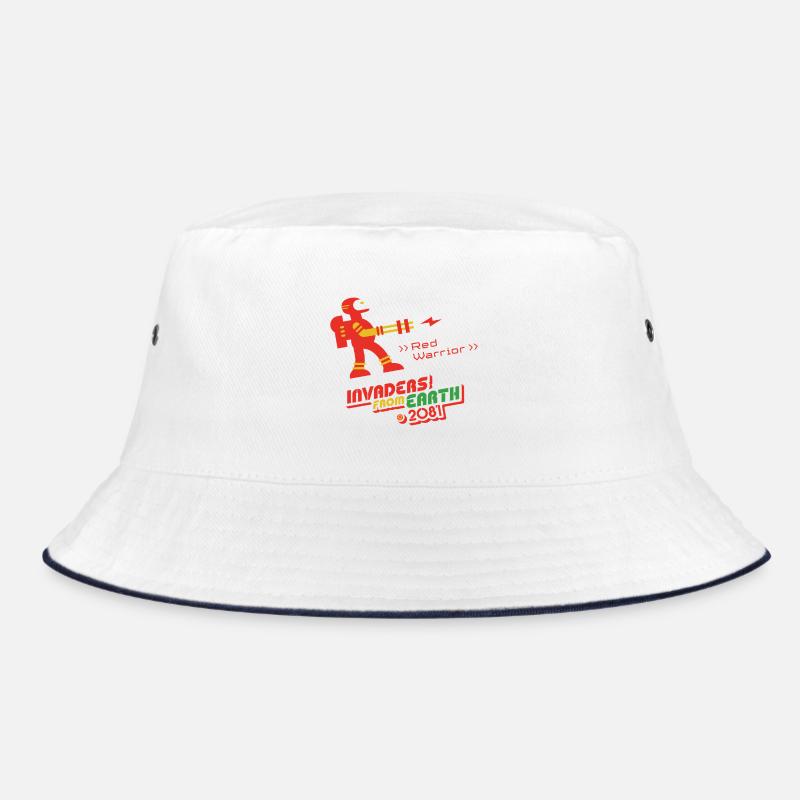 Invaders From Earth 2081 RED WARRIOR Bucket Hat