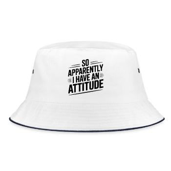 Anscheinend habe ich also eine Einstellung - Bucket Hat - Weiß/Navy - Vorne