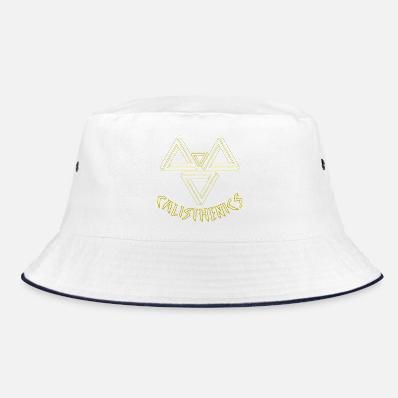 Bodybuilding gift idea - Bucket Hat - white/navy