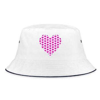 Coeur Coeurs Patch Motif - Bob - blanc/marine - Devant