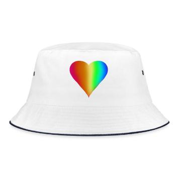 Le cœur arc-en-ciel - Bob - blanc/marine - Devant