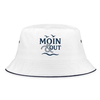 Logo nautique Moin & Out - Bob - blanc/marine - Devant