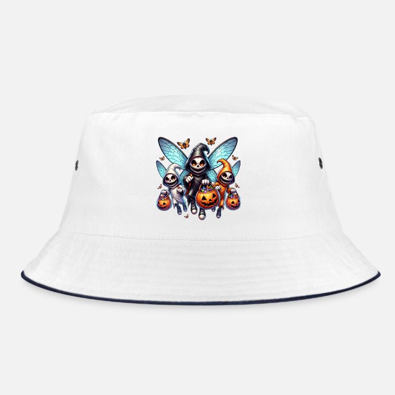 Spooky Squad - Bucket Hat - Weiß/Navy