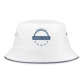 Tennessee U.S. Emblem Circle - Bucket Hat - white/navy - Front