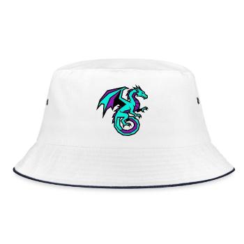 E-Sports Gaming Dragon | Modern Clan Logo - Bucket Hat - white/navy - Front