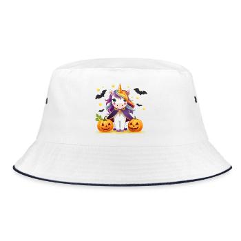 Licorne d’Halloween avec cape magique - Bob - blanc/marine - Devant