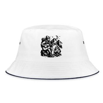 Campfire - Bucket Hat - white/navy - Front