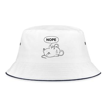Nope Mouse | Déclaration de doigt d’honneur effronté - Bob - blanc/marine - Devant