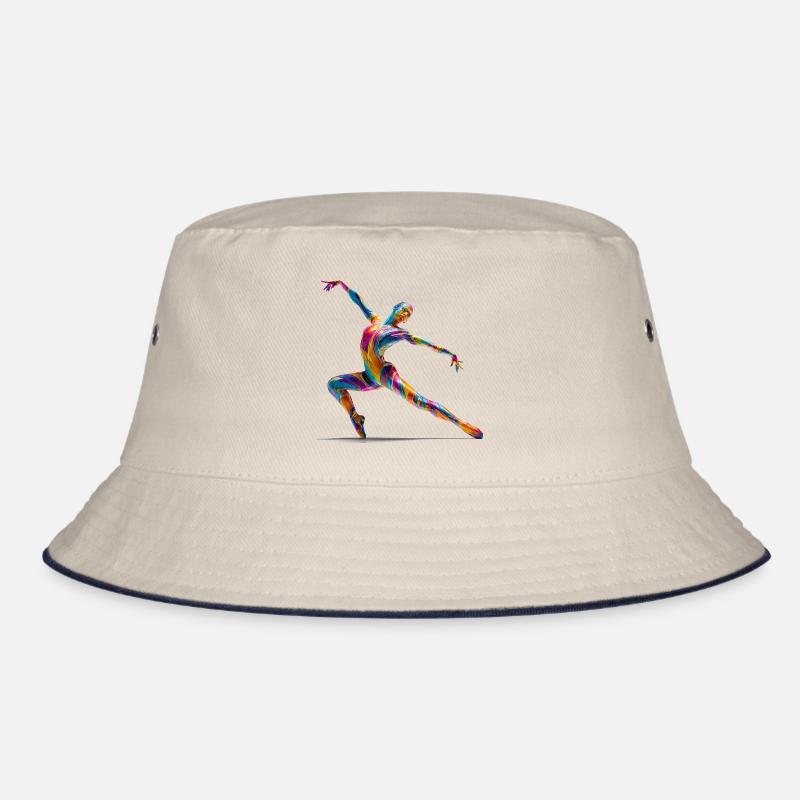 Farbexplosion Tänzer im Flow Bucket Hat