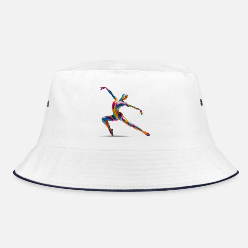 Farbexplosion Tänzer im Flow Bucket Hat