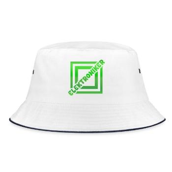 Job Electronics Technician - Bucket Hat - white/navy - Front