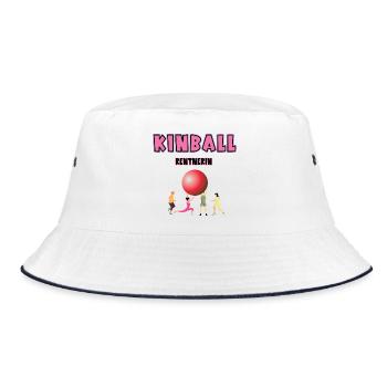 Kinball Rentnerin Kinballerin Rente Ruhestand - Bucket Hat - Weiß/Navy - Vorne