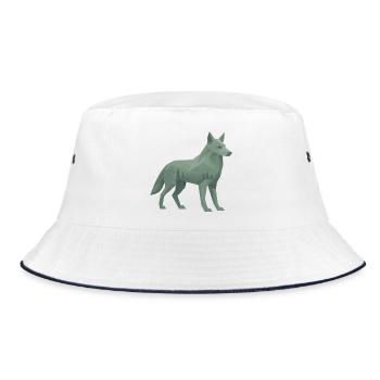 Loup géométrique - Bob - blanc/marine - Devant