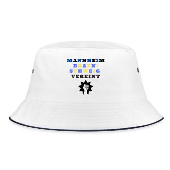 Mannheim and Braunschweig united - Bucket Hat - white/navy - Front