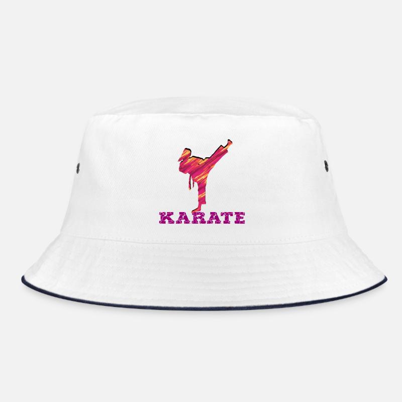 Karate Silhouette Farbexplosion Bucket Hat
