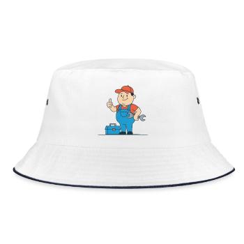 Chemise à motif de breloques artisanales - Bob - blanc/marine - Devant