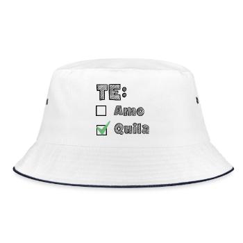Te AmoTequila - Bucket Hat - Weiß/Navy - Vorne