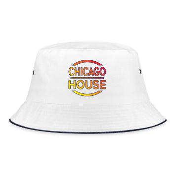 Typographie de la musique house de Chicago - Bob - blanc/marine - Devant