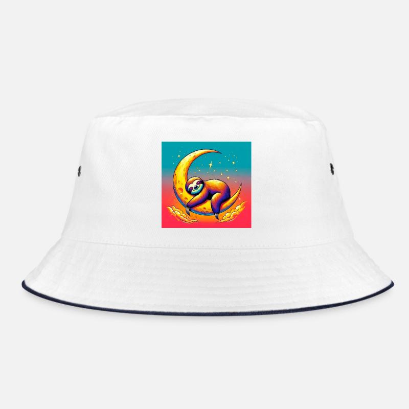 Faultier schläft auf dem Mond Bucket Hat