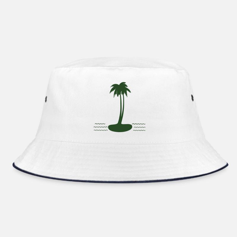 Palmeninsel Silhouette Bucket Hat