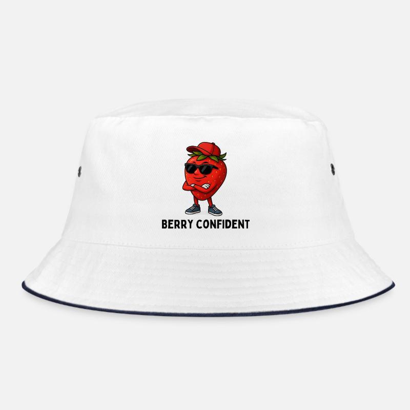  Erdbeere Selbstbewusst Karikatur  Bucket Hat