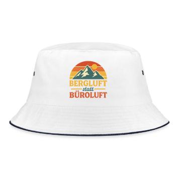 Logo rétro de l’air de la montagne au lieu de l’air du bureau - Bob - blanc/marine - Devant