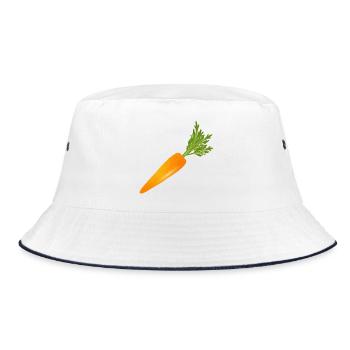 Carotte orange vif avec du vert - Bob - blanc/marine - Devant