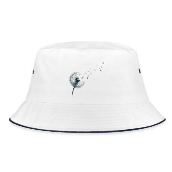 Dandelion of Dreams - Any way the wind blows - Bucket Hat - Weiß/Navy - Vorne
