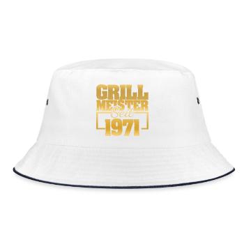Grilling 1 - Bucket Hat - white/navy - Front