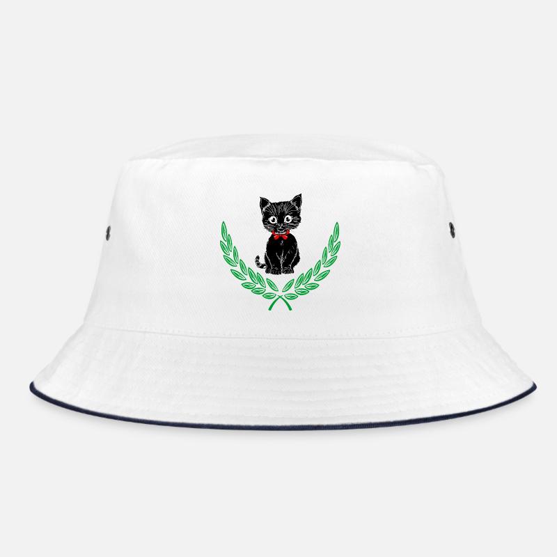 Black in Laurel Wreath Bucket Hat