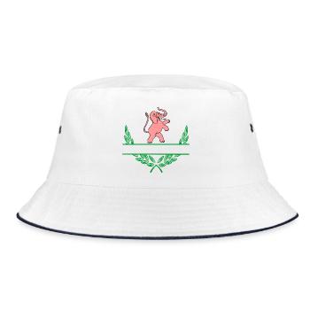Pink Elephant with Namespace - Bucket Hat - white/navy - Front
