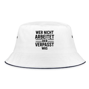 Work Motivation - Bucket Hat - white/navy - Front