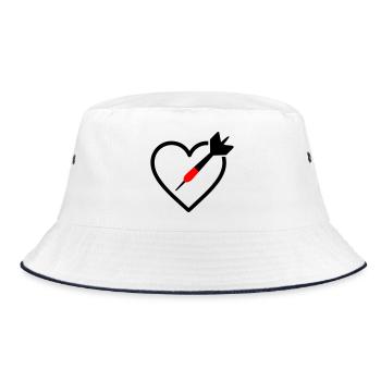 Fléchettes en forme de cœur – Passion Précision - Bob - blanc/marine - Devant