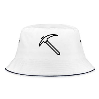 Eispickel - Bucket Hat - Weiß/Navy - Vorne