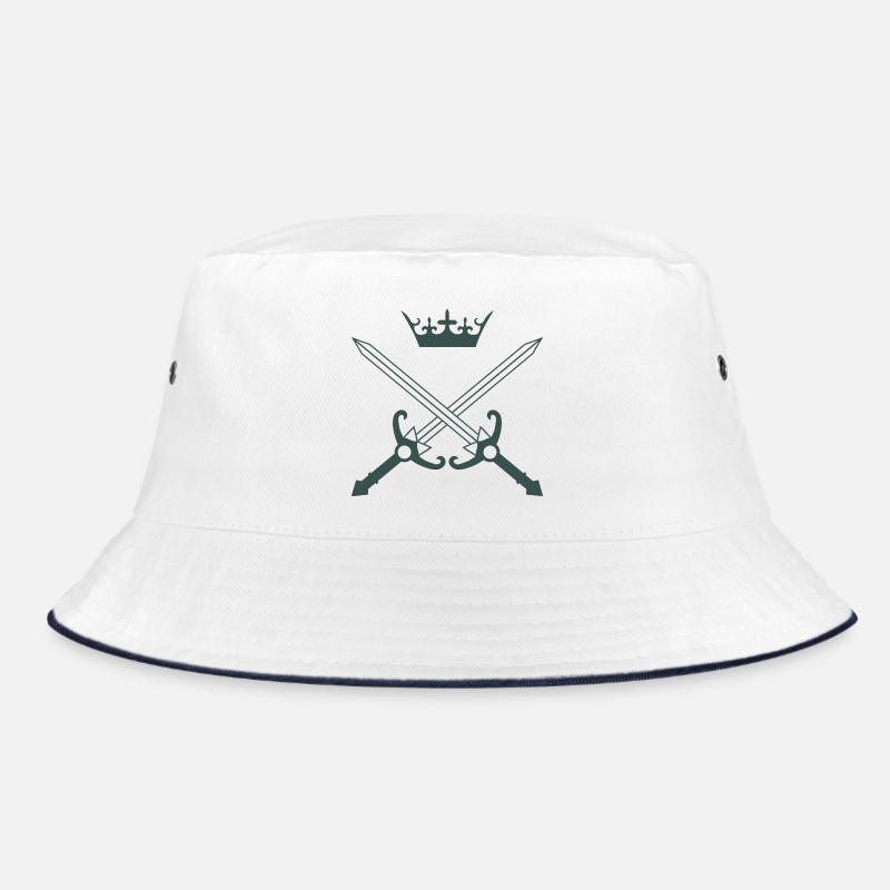 Kreuzende Schwerter mit Krone Bucket Hat
