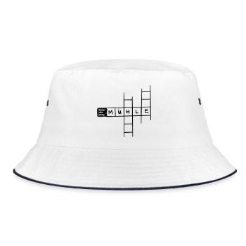 Water transport - mill - Bucket Hat - white/navy - Front