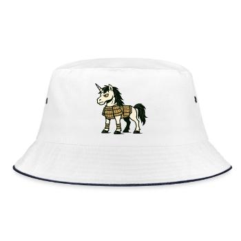 Combattant licorne samouraï en armure de combat classique - Bob - blanc/marine - Devant