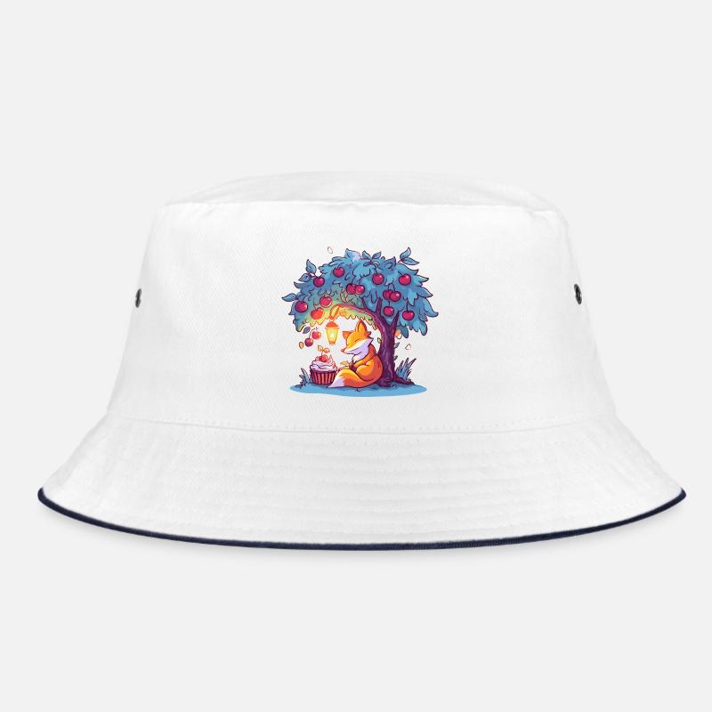 Kirschenbaum-Fuchs bei Laterne Bucket Hat