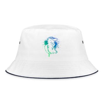 Compact motocross design for motocross - Bucket Hat - white/navy - Front