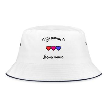 Oma. Mama. Großmutter. Muttertag. Mama - Bucket Hat - Weiß/Navy - Vorne