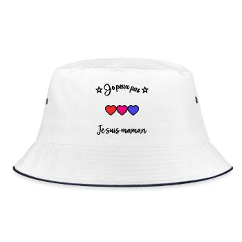 MAMMA. CHRISTMAS. HAPPY BIRTHDAY. HEART. HAPPY MOTHER'S DAY. - Bucket Hat - white/navy - Front