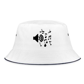 Speaker logo volume - Bucket Hat - white/navy - Front