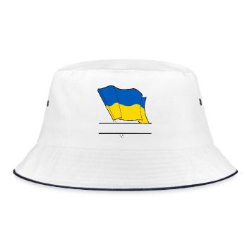 UKRAINE – Namespace - Bucket Hat - white/navy - Front