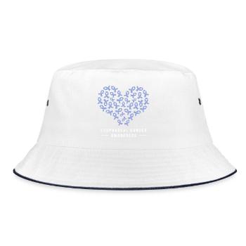 Cancer Esophagus Chemo Cancer Survivor - Bucket Hat - white/navy - Front