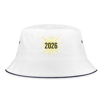 Start of the year 2026 rockets - Bucket Hat - white/navy - Front