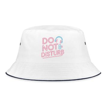 Do Not Disturb Sloth Anti Social - Bucket Hat - white/navy - Front