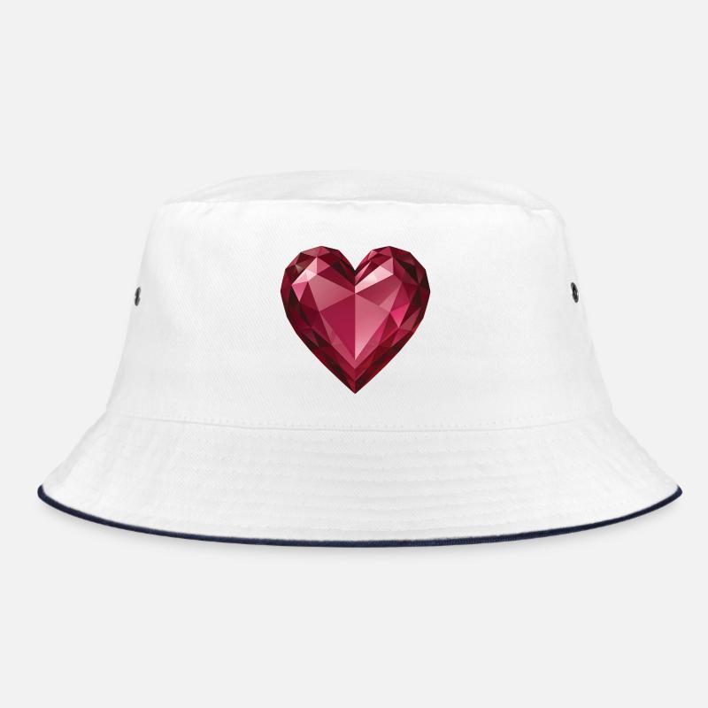 RUBY HEART - peace & love Bucket Hat