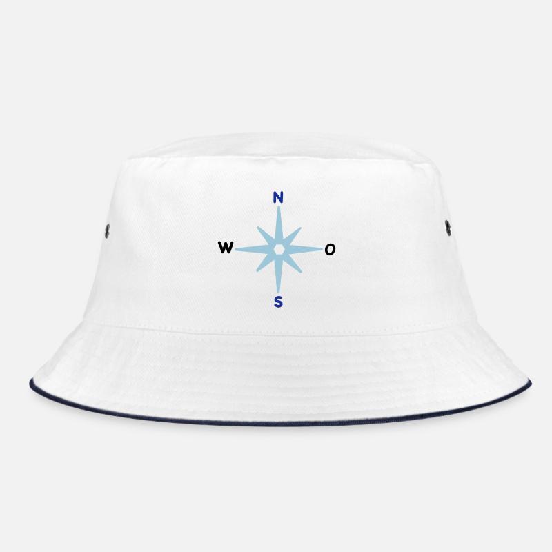 Kompass Himmelsrichtungen Sternkompass maritim Bucket Hat