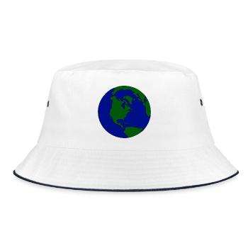 Globule minimal : Terre en bleu-vert - Bob - blanc/marine - Devant