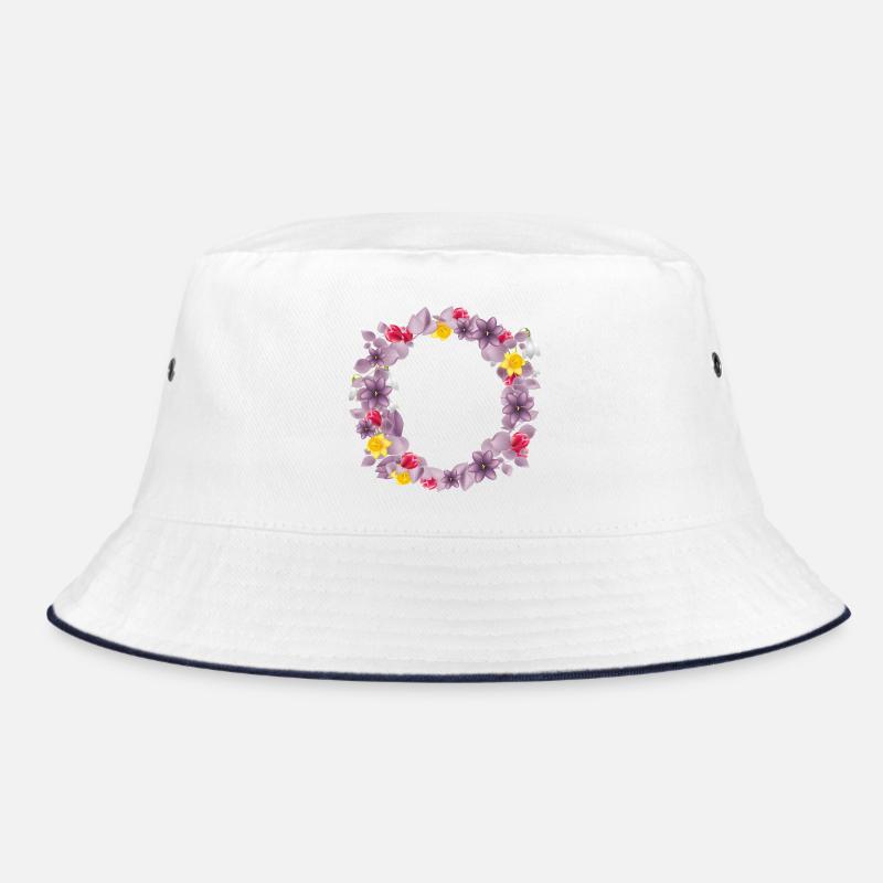 Dusty pink eucalyptus wreath with delicate spring blossoms Bucket Hat